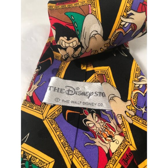 The Disney Store Cartoon Villains Multi Colored Silk Tie - Picture 3 of 6